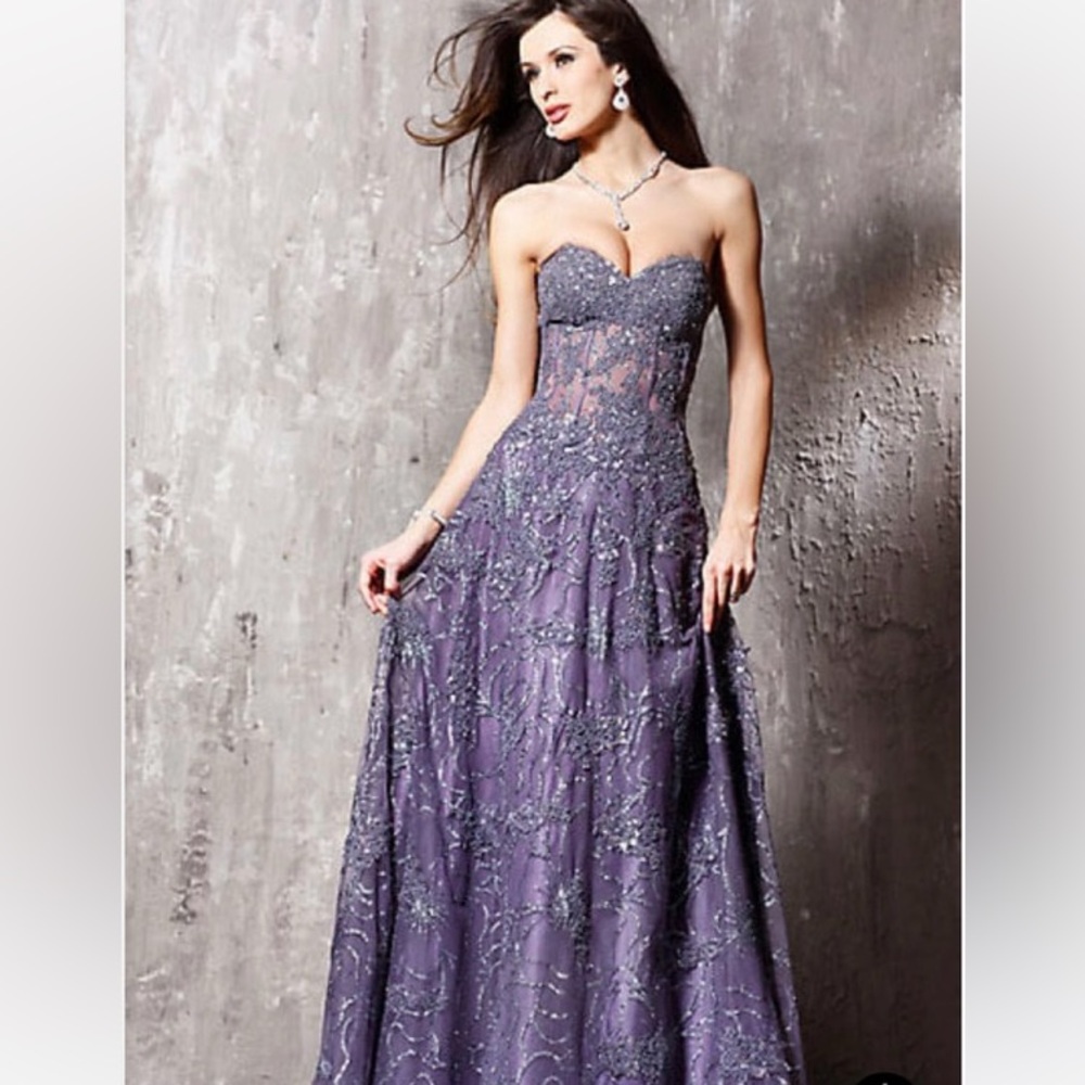 Jovani strapless gown